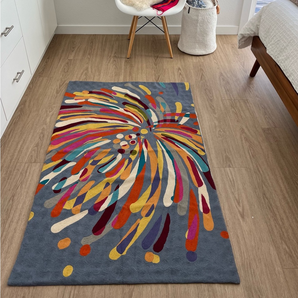 Anthropologie Fireworks 3x5 Rug